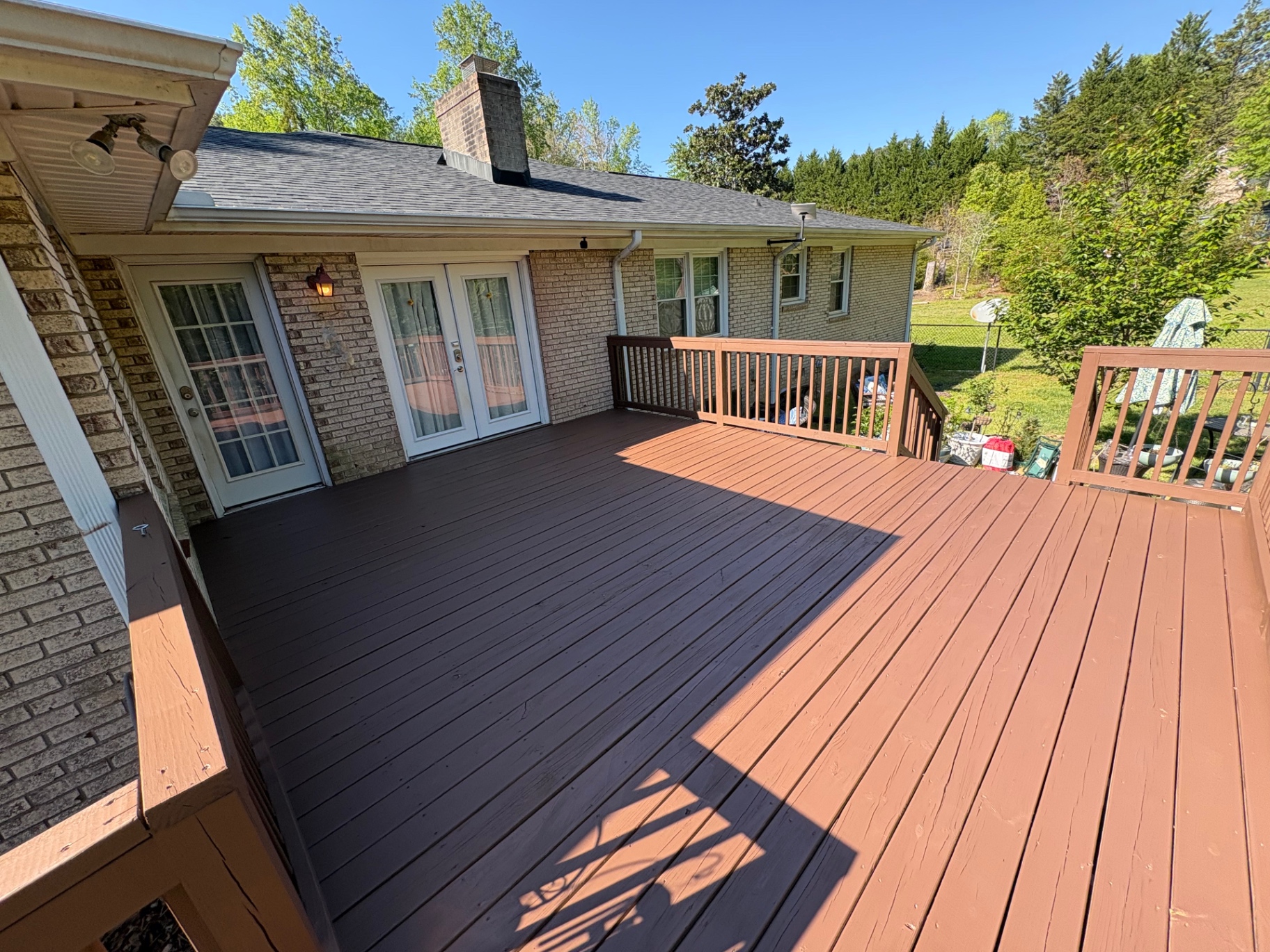 Deck cleaning before and after – after