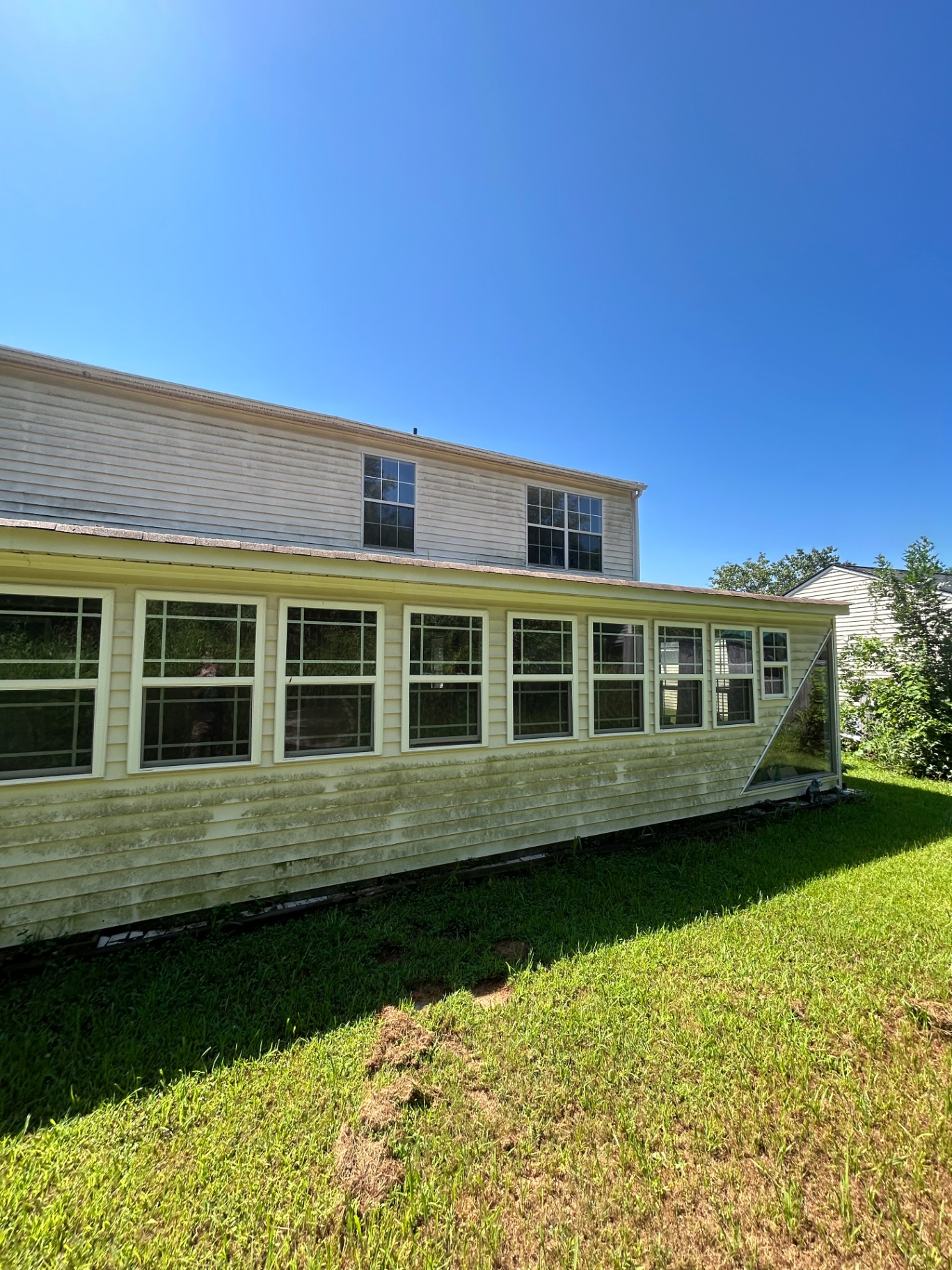 House wash before and after – before