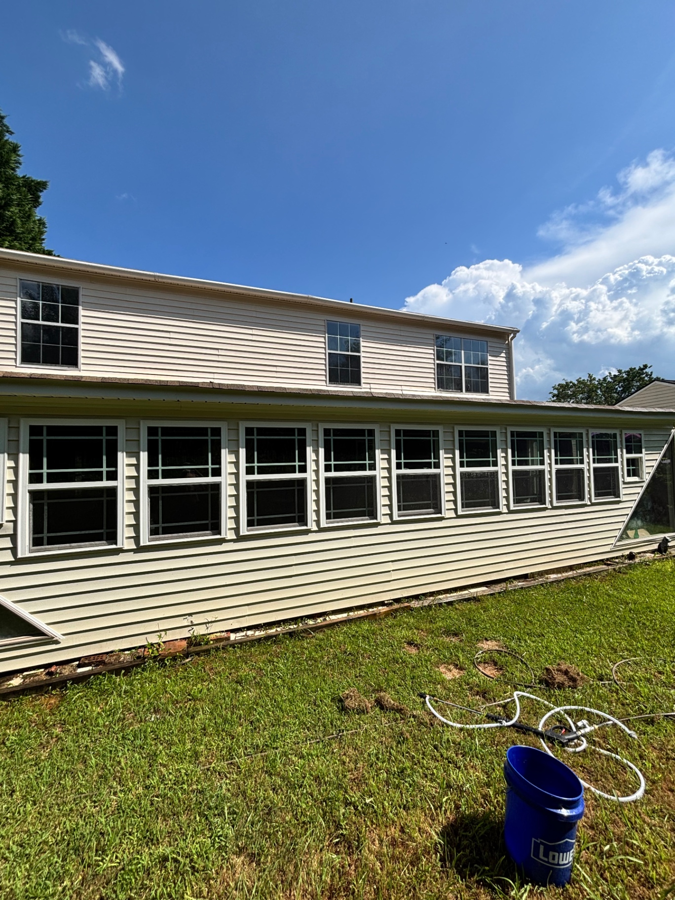 House wash before and after – after